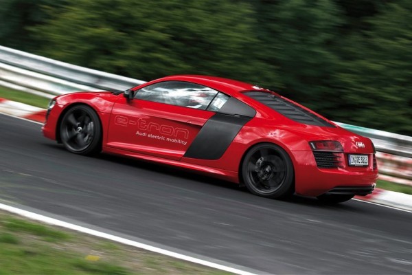 Audi-R8-e-tron-rear-three-quarter-track